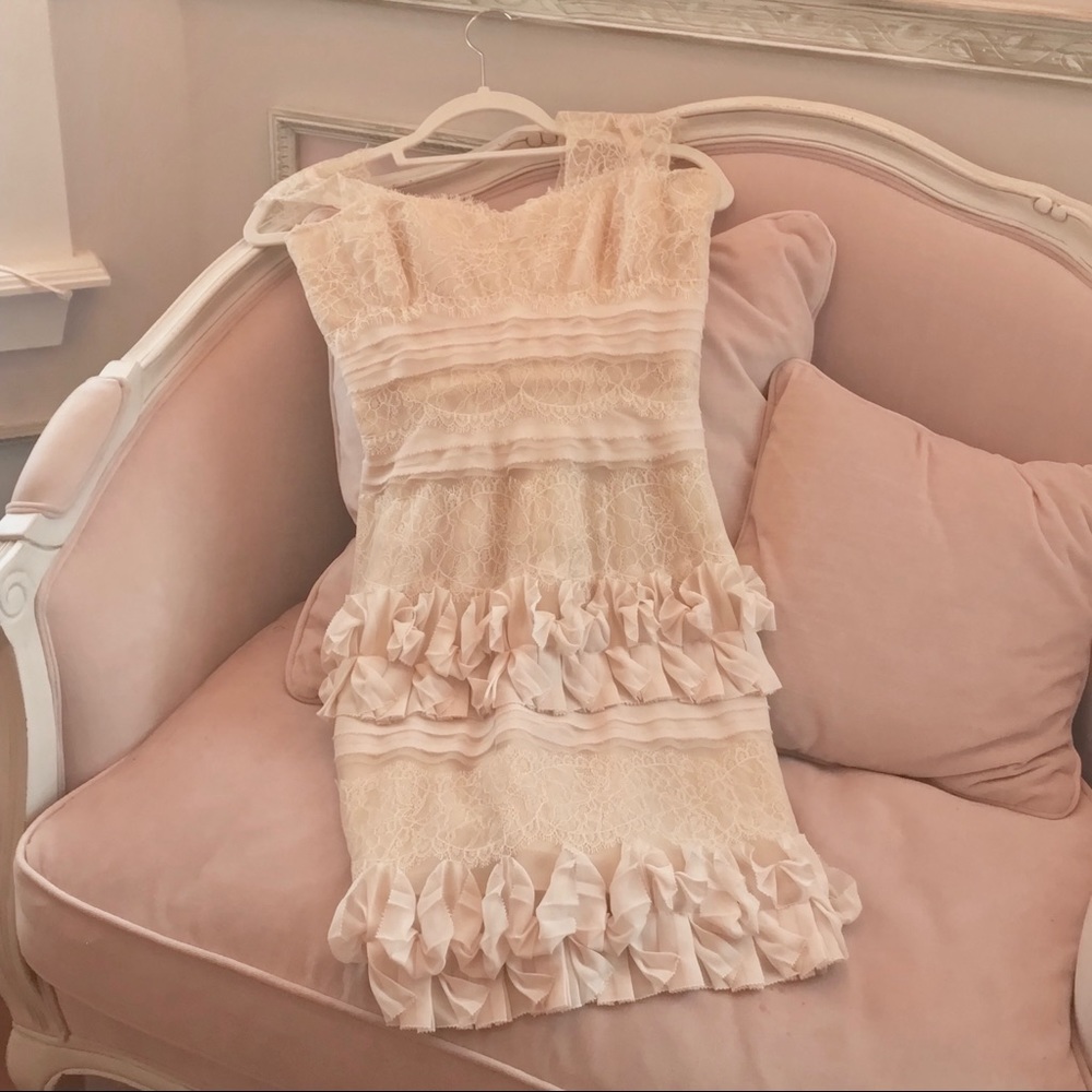 BCBG Max Azria Cream Laced Dress